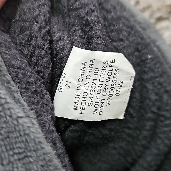 LN Old Navy youth size 1-2 wolf slippers - Picture 4 of 5